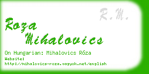 roza mihalovics business card